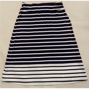 Talbot’s Women’s Skirt A Line Stretch Blue And White Striped Size M